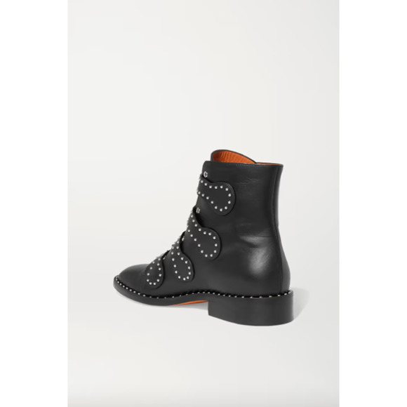 Givenchy Elegant Studded Leather Ankle Combat Boots - Picture 9 of 17